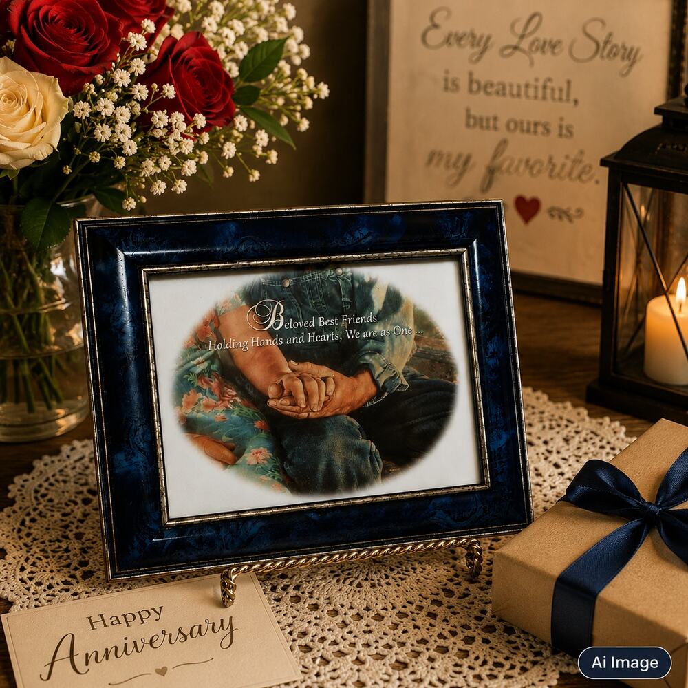 🧑🏻‍🌾👩🏻‍🌾Beloved Best Friends Holding Hands 🫲🏻💞Hearts Print Anniversary